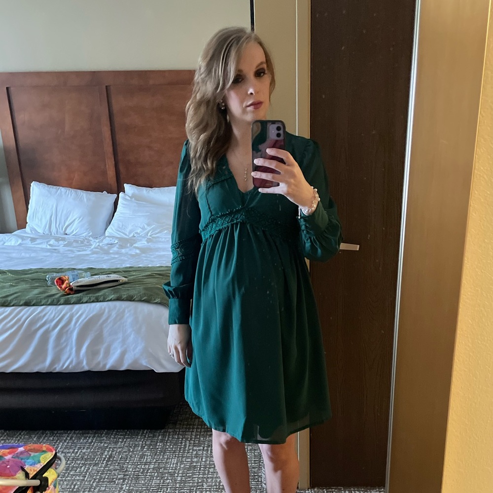 ASOS Maternity emerald green dress